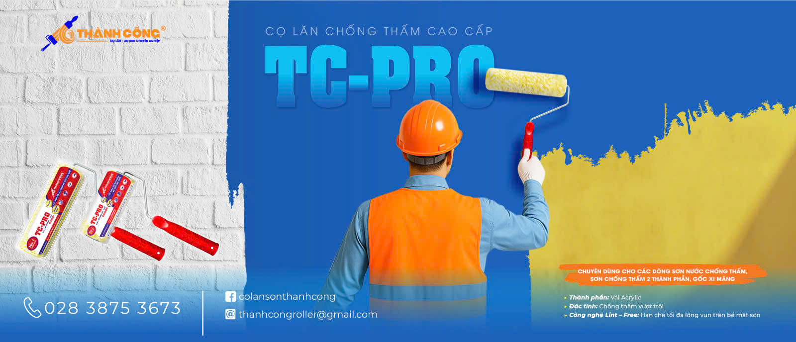 Rulo sơn Thành Công TC PRO Đỏ