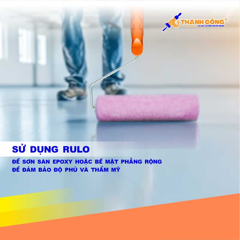 Kết hợp cọ và rulo để hoàn thiện công trình